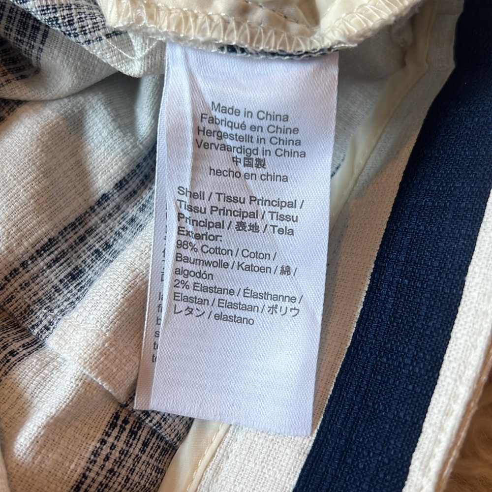 J. Crew Navy and White Striped High-Waist Shorts - Picture 8 of 8
